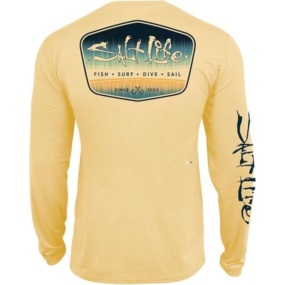 Salt Life Men's Size M - Standard Tuna Brigade Long Sleeve Performance Shirt
